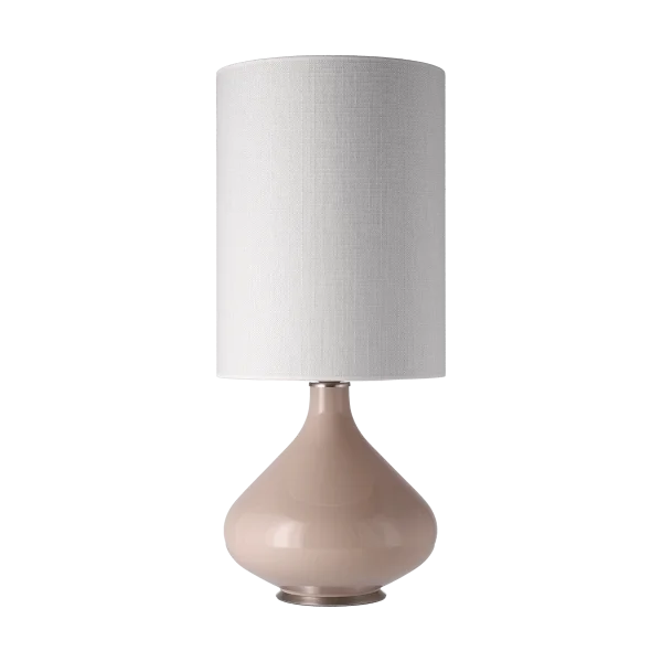 Flavia Lamps Flavia Tischleuchte beiger Lampenfuß Babel Beige L