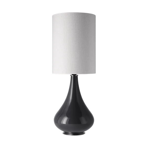 Flavia Lamps Renata Tischleuchte grauer Lampenfuß Babel Beige L