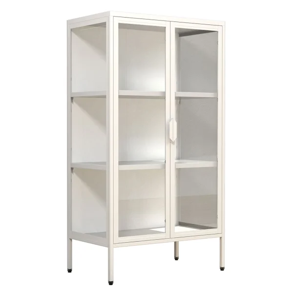 FlokaM Vitrinenschrank 2 Türen weiß.