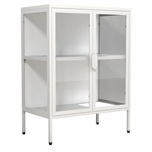 FlokaS Vitrinenschrank 2 Türen weiß.