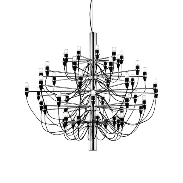 Flos 2097 Sarfatti Kronleuchter LED Chrom 50 Lampen