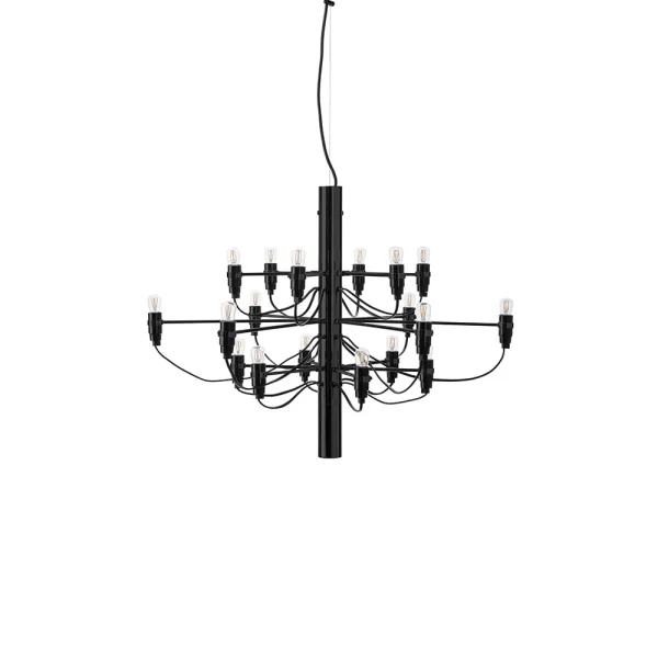Flos 2097 Sarfatti Kronleuchter LED Mattschwarz 18 Lampen