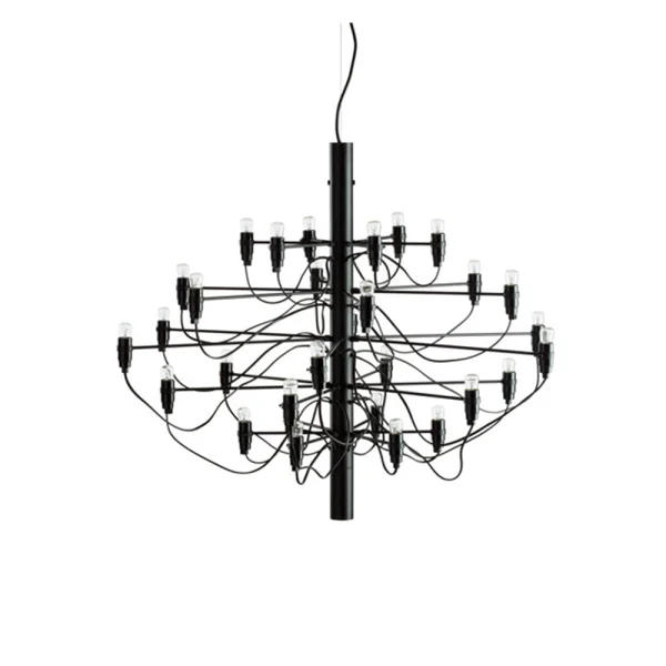 Flos 2097 Sarfatti Kronleuchter LED Mattschwarz 30 Lampen