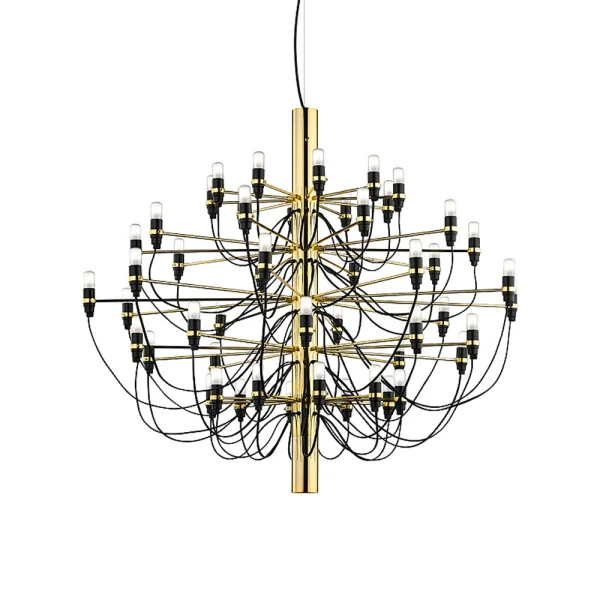 Flos 2097 Sarfatti Kronleuchter LED Messing 50 Lampen
