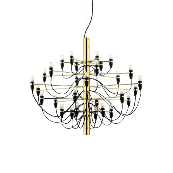 Flos 2097 Sarfatti Kronleuchter Messing 30 Lampen