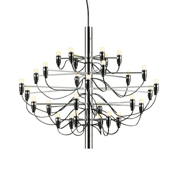 FLOS - 2097/50 LED-Kronleuchter, gefrostet, chrom