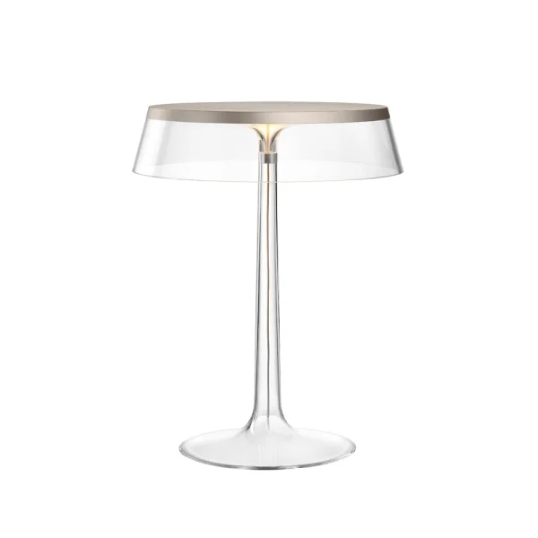 Flos Bon Jour T Tischleuchte Transparent-mattverchromter Topf