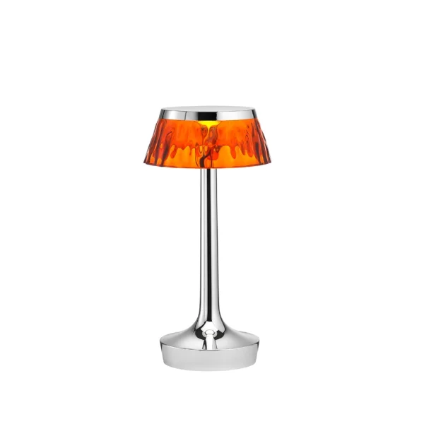Flos Bon Jour Unplugged Tischleuchte Chrome-amber
