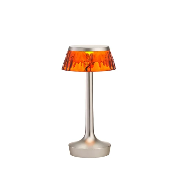 Flos Bon Jour Unplugged Tischleuchte Matt chrome-amber