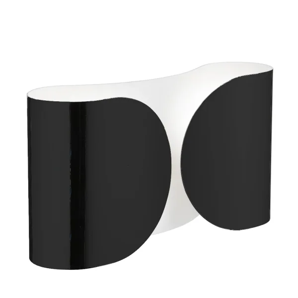Flos Foglio Wandleuchte Schwarz glänzend
