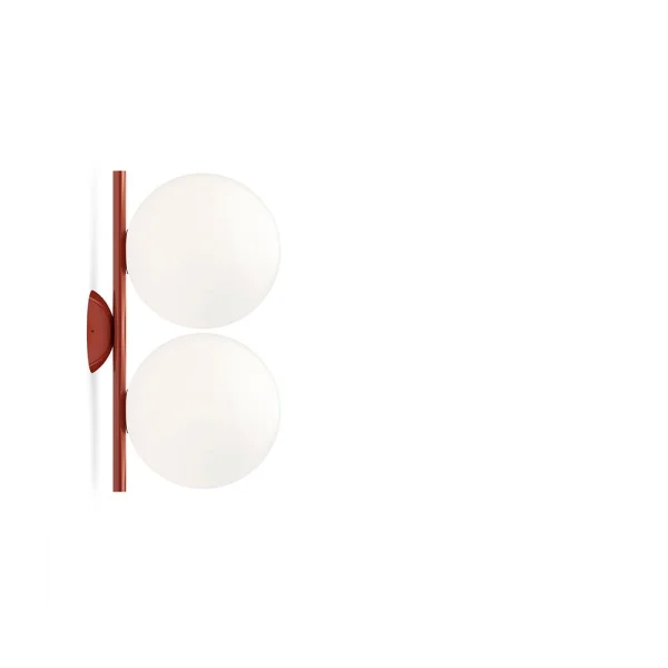 Flos IC lights C/W1 Double Wandleuchte Burgundy-opal