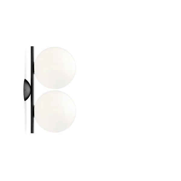 Flos IC lights C/W1 Double Wandleuchte Schwarz-opal