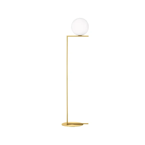 Flos IC Lights F2 Stehleuchte Messing gebürstet-opalglas