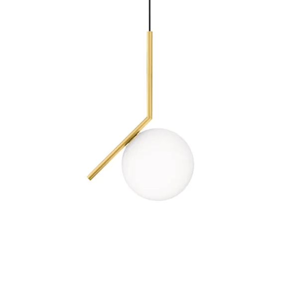 Flos IC lights S1 Pendelleuchte Messing gebürstet-opalglas