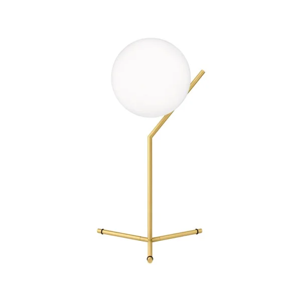Flos IC Lights T1 High Tischleuchte Messing gebürstet-opalglas