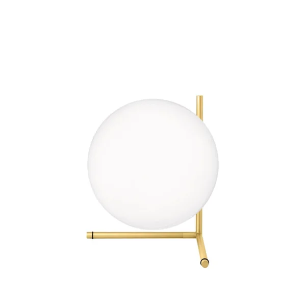 Flos IC lights T2 Tischleuchte Messing gebürstet-opalglas