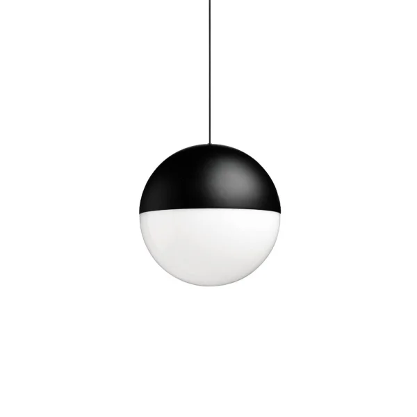 Flos String Light Sphere Pendelleuchte Schwarz, 22 m Kabel
