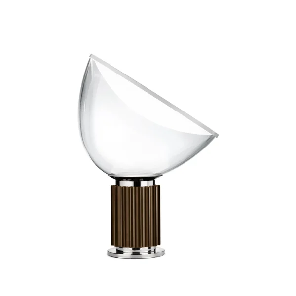 Flos Taccia Small Tischleuchte LED 48,5 cm Bronze-Glashaube
