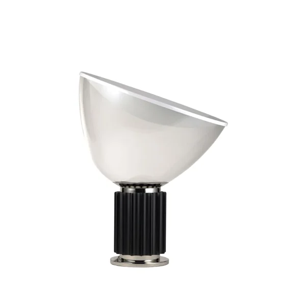 Flos Taccia Small Tischleuchte LED 48,5 cm Schwarz-Glaskuppel