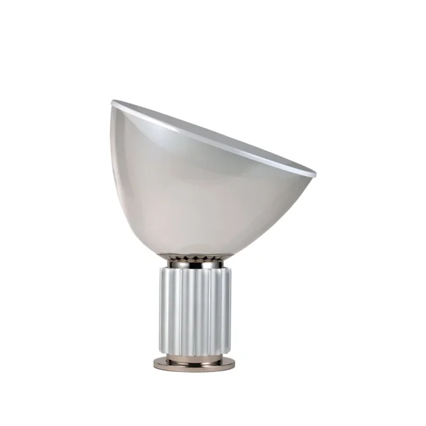 Flos Taccia Small Tischleuchte LED 48,5 cm Silber-Glaskuppel