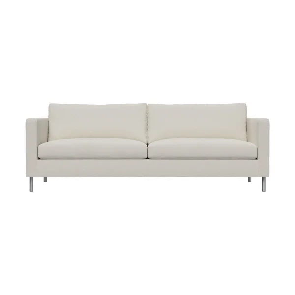 Fogia Alex 2,5 Sitz Sofa Stoff Hiro White-aluminiumbeine