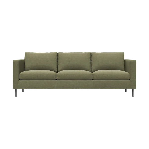 Fogia Alex 3 Sitz Sofa Stoff Hiro Lightgreen-aluminiumbein