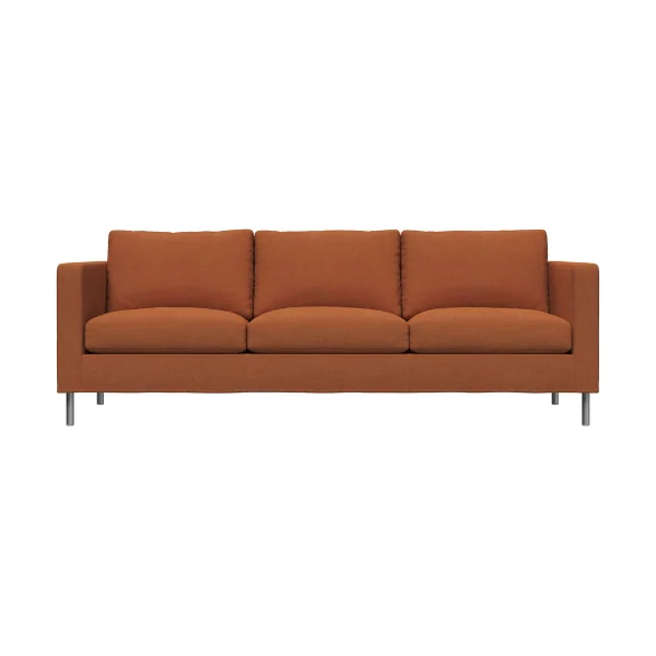 Fogia Alex 3 Sitz Sofa Stoff Hiro Rustred-aluminiumbein