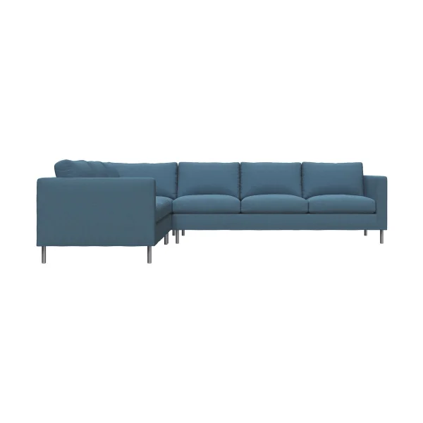 Fogia Alex Ecksofa Stoff Hiro Light Blue-aluminiumbeine