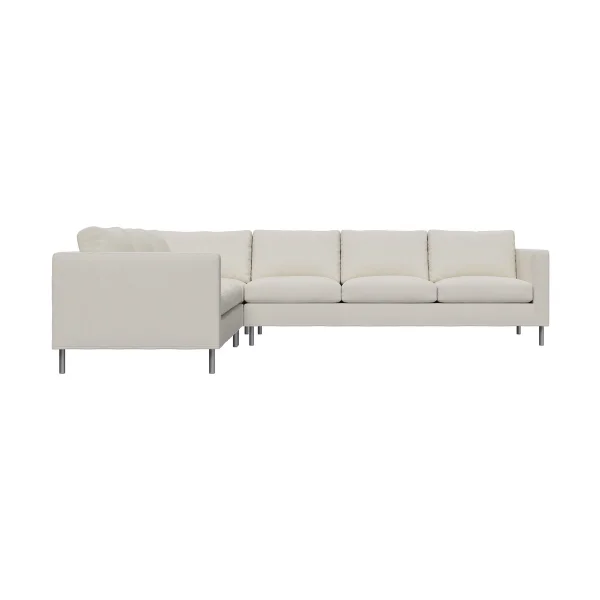 Fogia Alex Ecksofa Stoff Hiro White-aluminiumbeine
