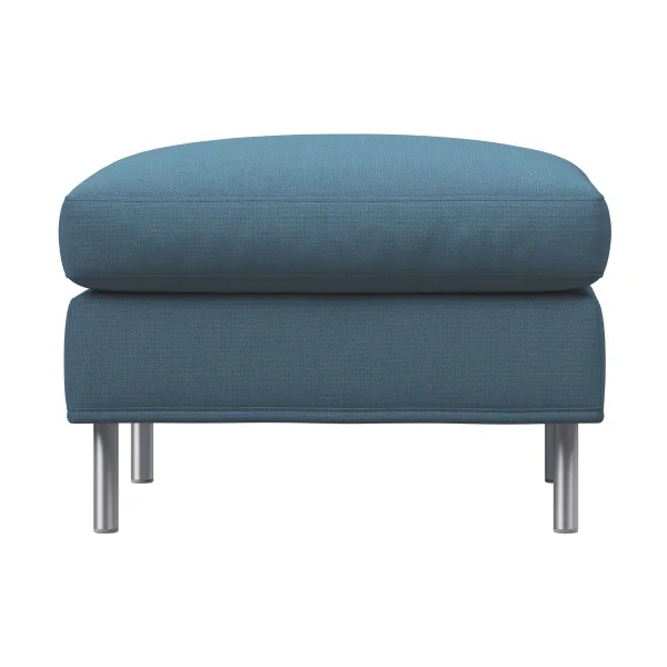 Fogia Alex Fußhocker large Stoff Hiro Light Blue-aluminiumbeine