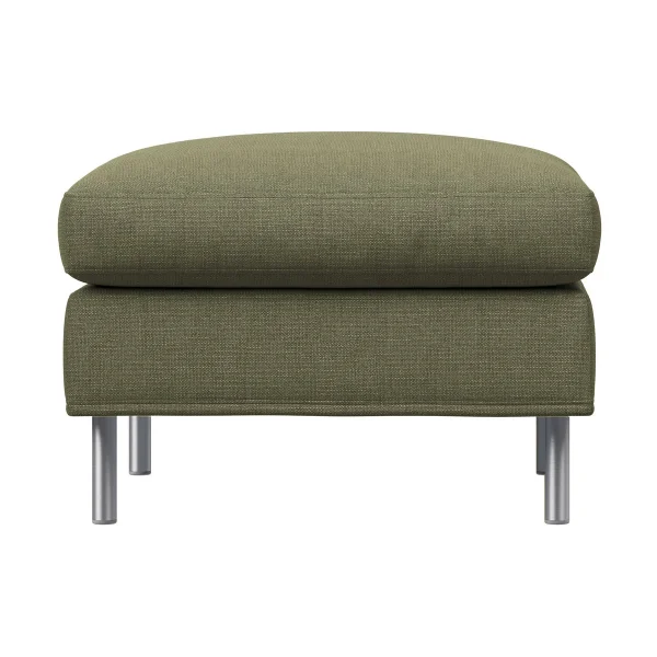 Fogia Alex Fußhocker large Stoff Hiro Lightgreen-aluminiumbein