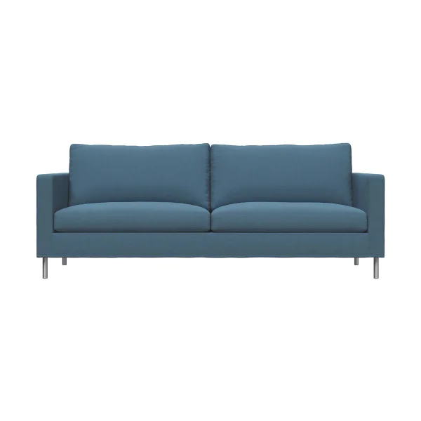 Fogia Alex High 2,5-Sitz Sofa Stoff Hiro Light Blue-aluminiumbein