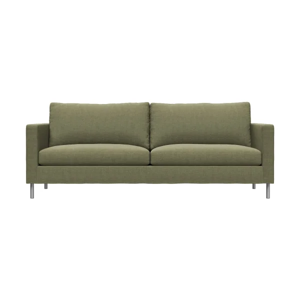 Fogia Alex High 2,5-Sitz Sofa Stoff Hiro Lightgreen-aluminiumbein