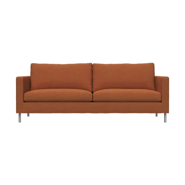 Fogia Alex High 2,5-Sitz Sofa Stoff Hiro Rustred-aluminiumbein