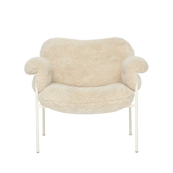 Fogia Bollo Sessel Schaffell Mohawi-Perlweiss
