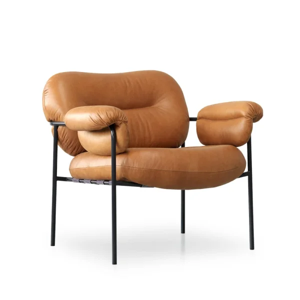 Fogia Bollo Sessel Vintage cognac-schwarz