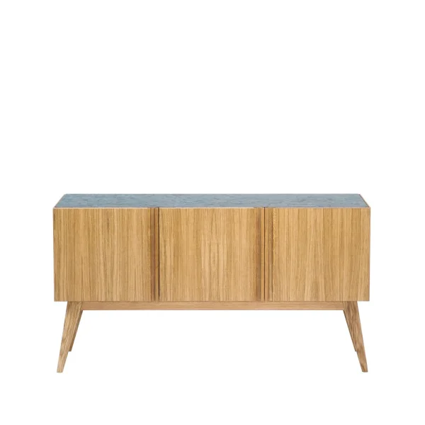 Fogia Boss Sideboard Lackierte Eiche-3 Türen-Steinplatte Eiche