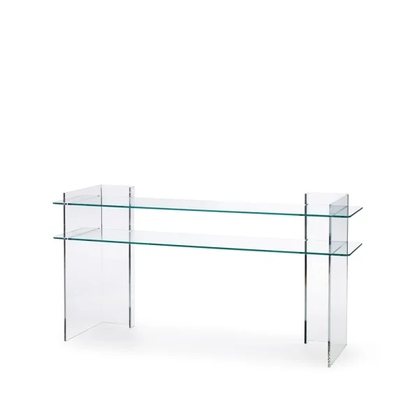 Fogia Combiplex Konsoltisch klare, Regal im 2-teiligen Regalset, Ständer aus Plexiglas