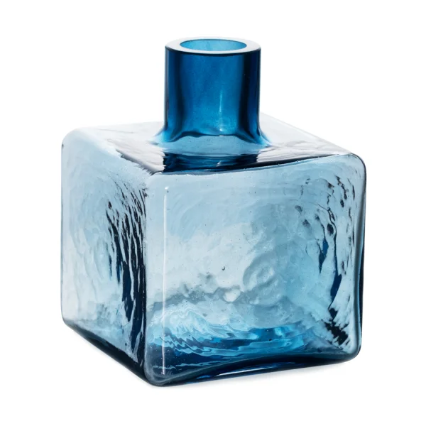 Fogia Cube Vase Blau, 13 x 10 x 10 cm