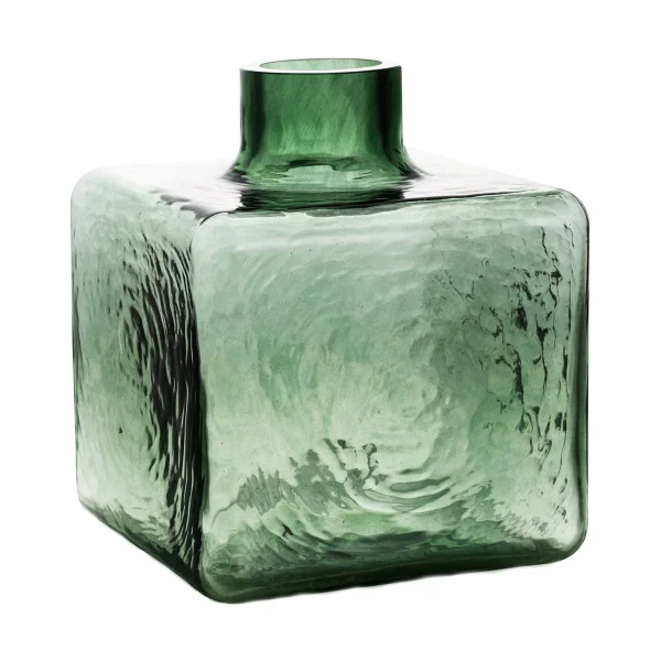 Fogia Cube Vase Grün, 23x20x20 cm