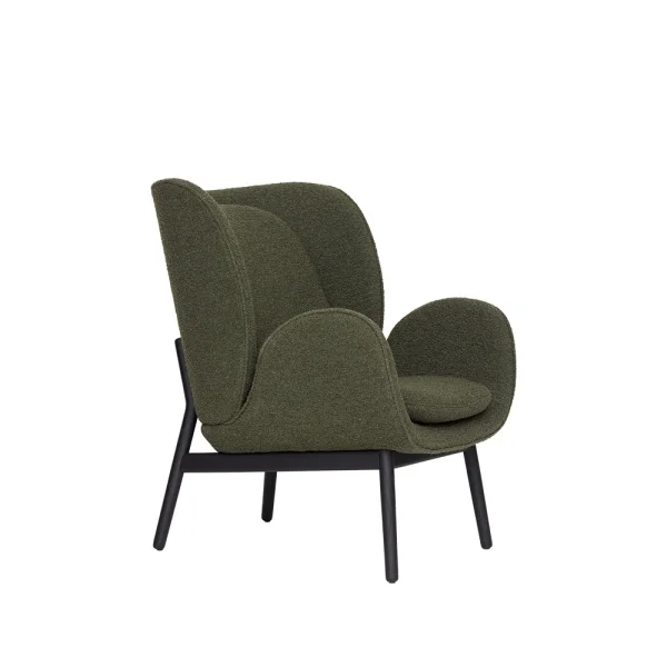 Fogia Embrace Small Sessel Eichenbein Stoff Barnum pine 9, schwarz gebeizt
