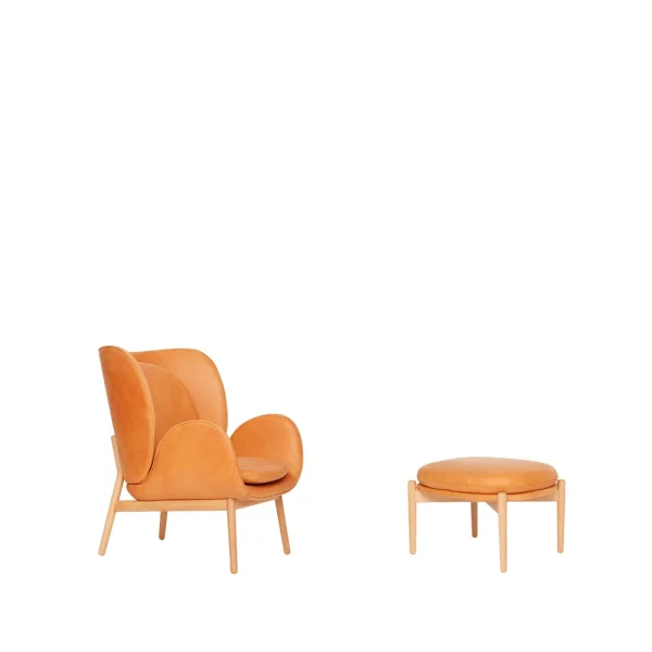 Fogia Embrace Small Sessel Leder vintage cognac-Eiche