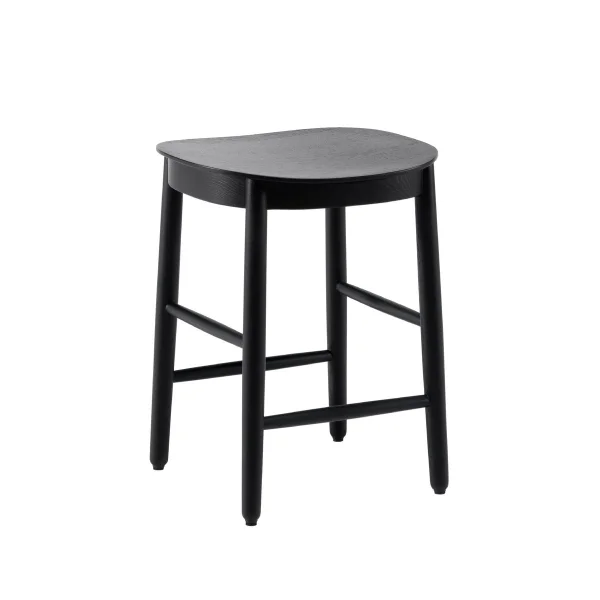 Fogia Figurine Hocker Eiche schwarz gebeizt, niedrig