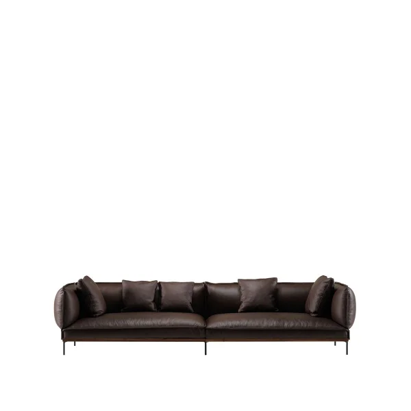 Fogia Jord 2,5-Sitz Sofa Elmosoft braun-ölgebeizte Walnuss