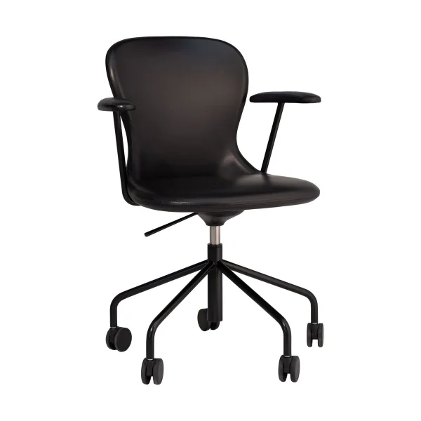 Fogia Myko Armstuhl mit Rollen Elmosoft 99999-RAL 9005