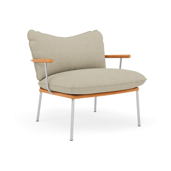 Fogia Pico Sessel Vintage Cognac-Barnum 2-polished stainless steel