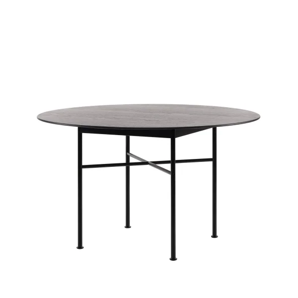 Fogia Supper Esstisch Eiche Ø127 cm Eiche schwarz gebeizt, schwarzes Untergestell