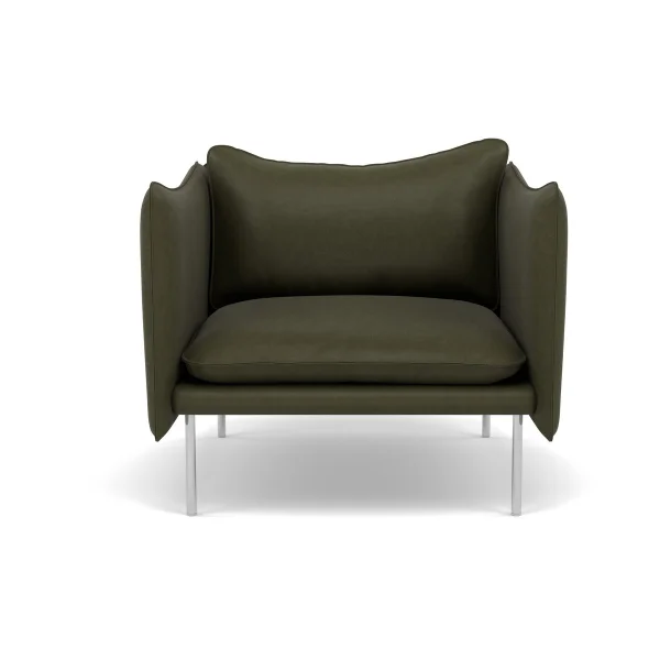 Fogia Tiki Sessel Vintage Olive-polished stainless steel