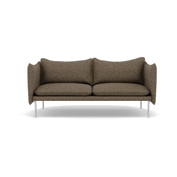 Fogia Tiki Sofa 2 Sitz Safire 0001-polished stainless steel