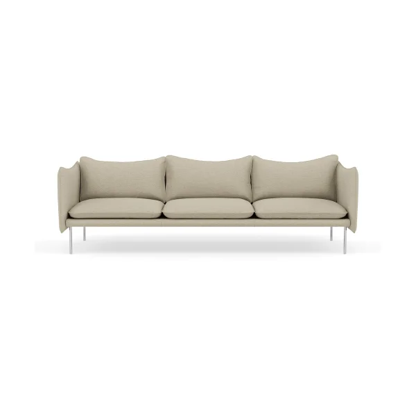 Fogia Tiki Sofa 3-Sitz Barnum 2-teilig-polished stainless steel